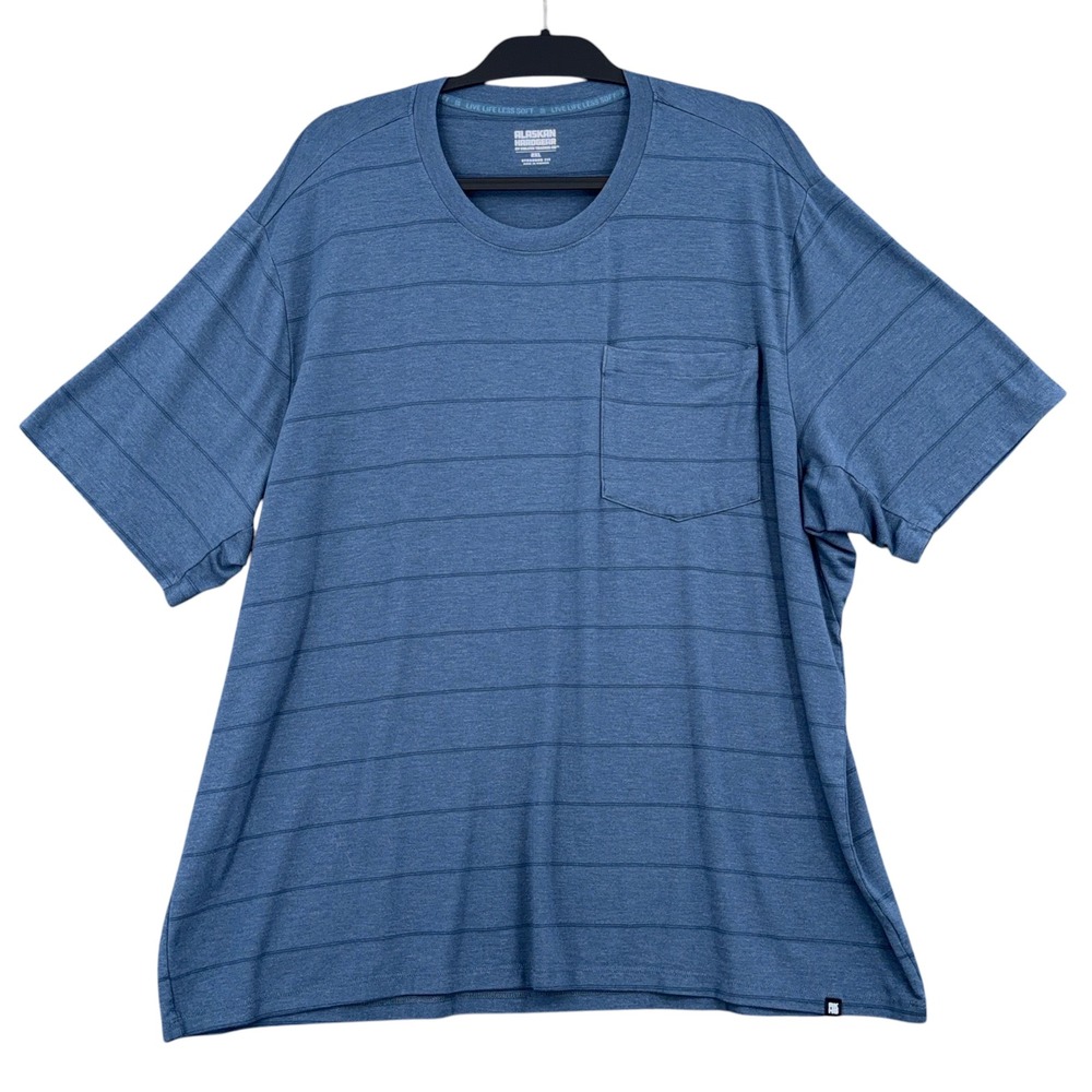 Alaskan Hardgear Duluth Trading Co Pocket T-Shirt Mens 2XL Bamboo Blend Blue